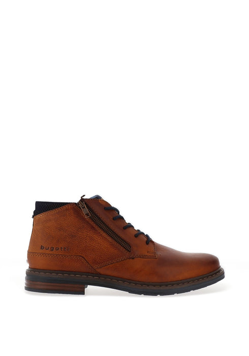 Bugatti Laced Up Casual Boot Cognac